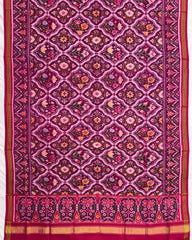 Pink & Purple Flower Patola Dupatta