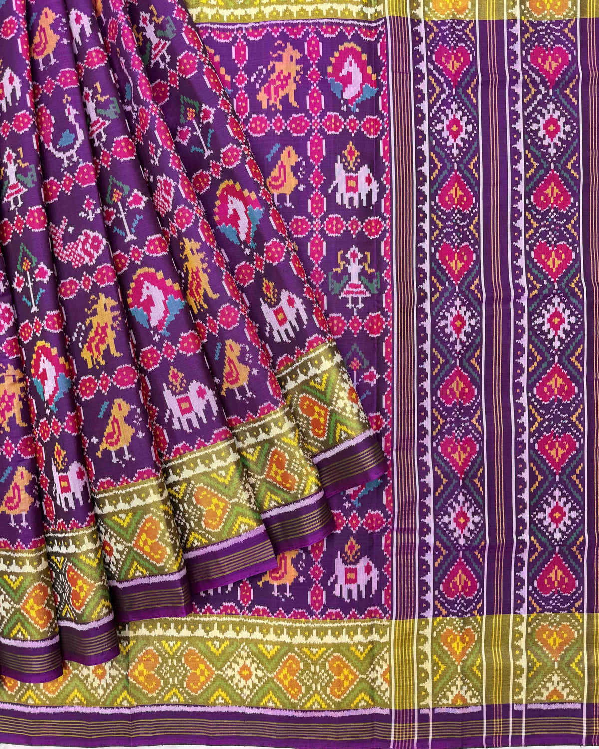 Purple Narikunj Patola Saree