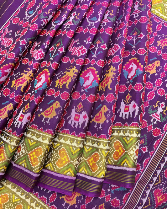 Purple Narikunj Patola Saree