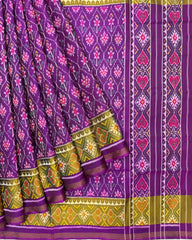 Purple Darambatt Design Patola Saree