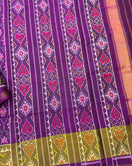 Purple Darambatt Design Patola Saree