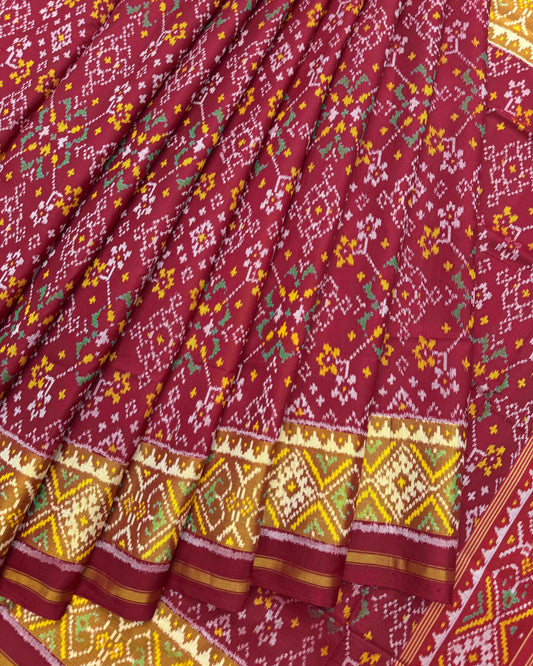 Red Navratan Patola Saree