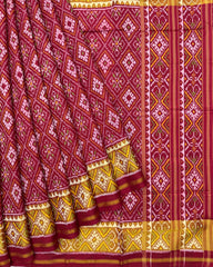 Red Panchanda Patola Saree