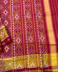 Red Panchanda Patola Saree