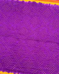 Red & Purple Bandhani Patola Saree