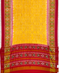 Red & Yellow Bandhani Patola Saree