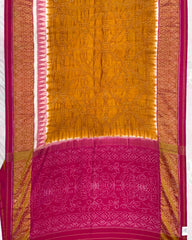 Pink & Rust Bandhani Patola Saree