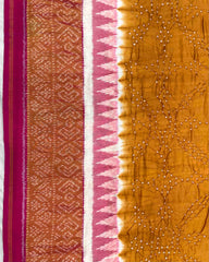 Pink & Rust Bandhani Patola Saree