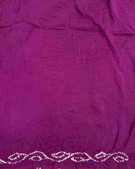 Purple Gaji Fancy Bandhani Saree