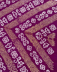 Purple Gaji Fancy Bandhani Saree