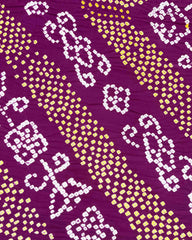 Purple Gaji Fancy Bandhani Saree