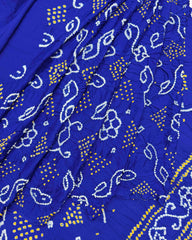 Blue Gaji Fancy Bandhani Saree