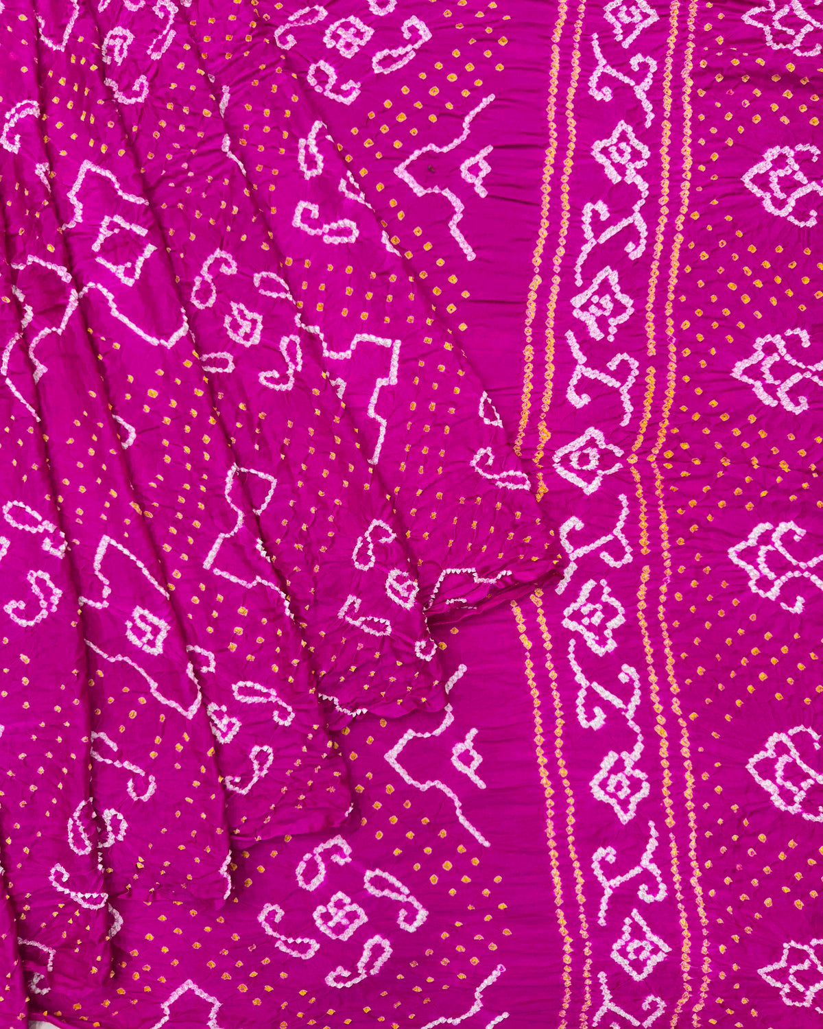 Pink Gaji Fancy Bandhani Saree