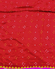 Red & Pink Shaded Gaji Silk Bandhani Saree