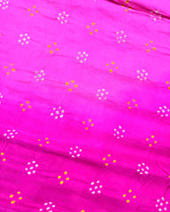 Pink Shaded Gaji Silk Bandhani Saree