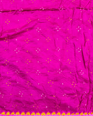 Pink Shaded Gaji Silk Bandhani Saree