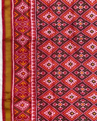 Red & Maroon Panchanda Patola Saree