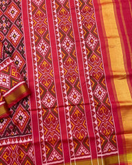 Red & Maroon Panchanda Patola Saree