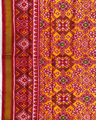 Red & Yellow Navratan Patola Saree