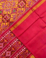 Red & Yellow Navratan Patola Saree