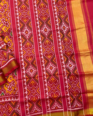 Red & Yellow Navratan Patola Saree