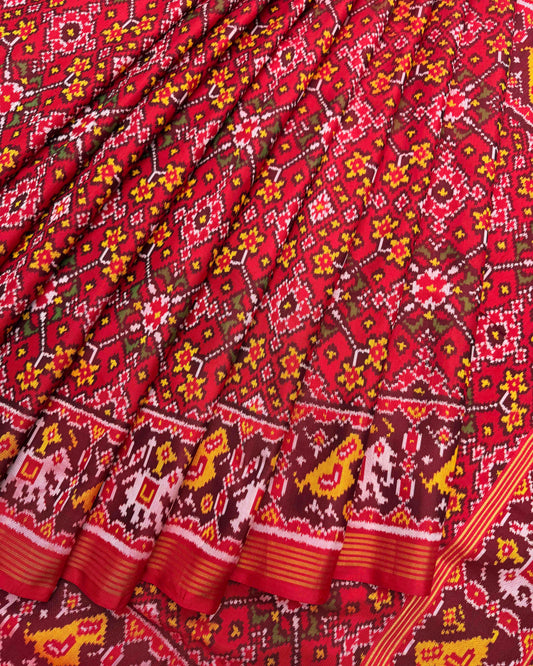 Red Navratan Patola Saree