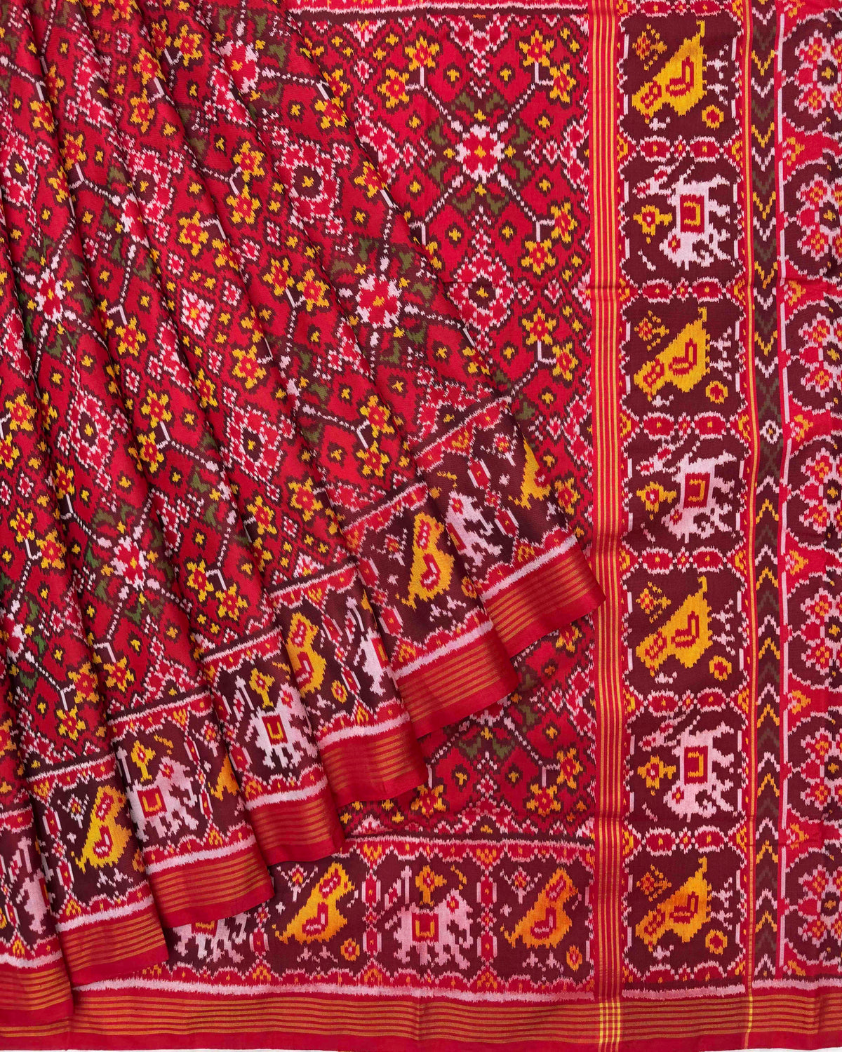 Red Navratan Patola Saree