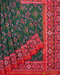 Red & Green Navratan Patola Saree