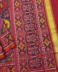 Red & Multicolour Matka Narikunj Design Patola Saree