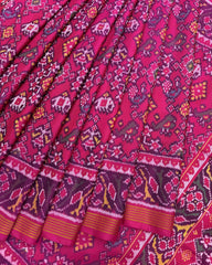 Pink Navratan Narikunj Mix Design Patola Saree