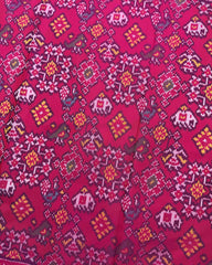 Pink Navratan Narikunj Mix Design Patola Saree