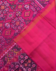 Pink Navratan Narikunj Mix Design Patola Saree