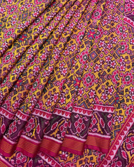 Pink & Yellow Navratan Patola Saree