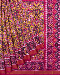 Pink & Yellow Navratan Patola Saree