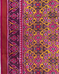 Pink & Yellow Navratan Patola Saree