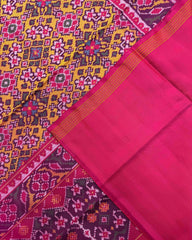 Pink & Yellow Navratan Patola Saree