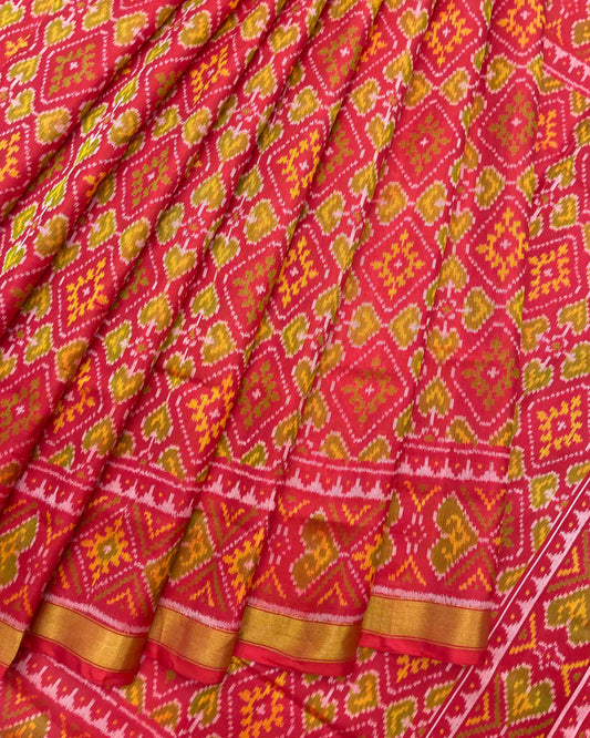 Red Panchanda Patola Saree