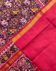 Red & Maroon Narikunj Patola Saree