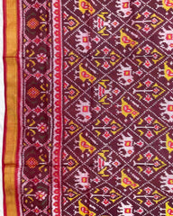 Red & Maroon Narikunj Patola Saree