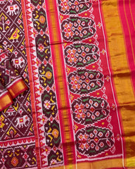 Red & Maroon Narikunj Patola Saree