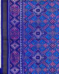 Blue & Sky Blue Manekchowk Patola Saree