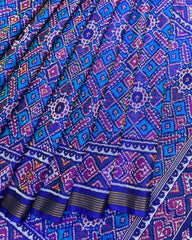 Blue & Sky Blue Manekchowk Patola Saree