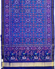 Blue & Sky Blue Manekchowk Patola Saree