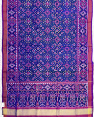 Purple & Turquoise Blue Navratan Patola Saree