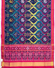 Pink & Multicolour Matka Narikunj Patola Saree