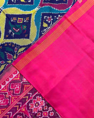 Pink & Multicolour Matka Narikunj Patola Saree