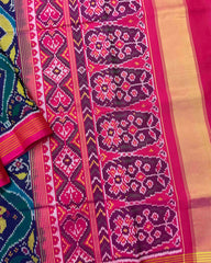 Pink & Multicolour Matka Narikunj Patola Saree