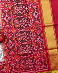 Red & White Circle Narikunj Patola Saree