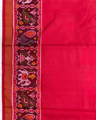 Red Plain Patola Saree