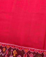 Red Plain Patola Saree